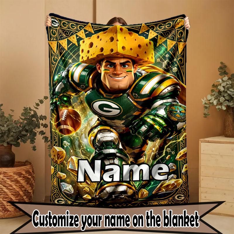 Custom Name Personalized NFL Print Blanket, Home Decor, Bedroom, Sofa, Camping, Couch, Gifts for Birthday Christmas