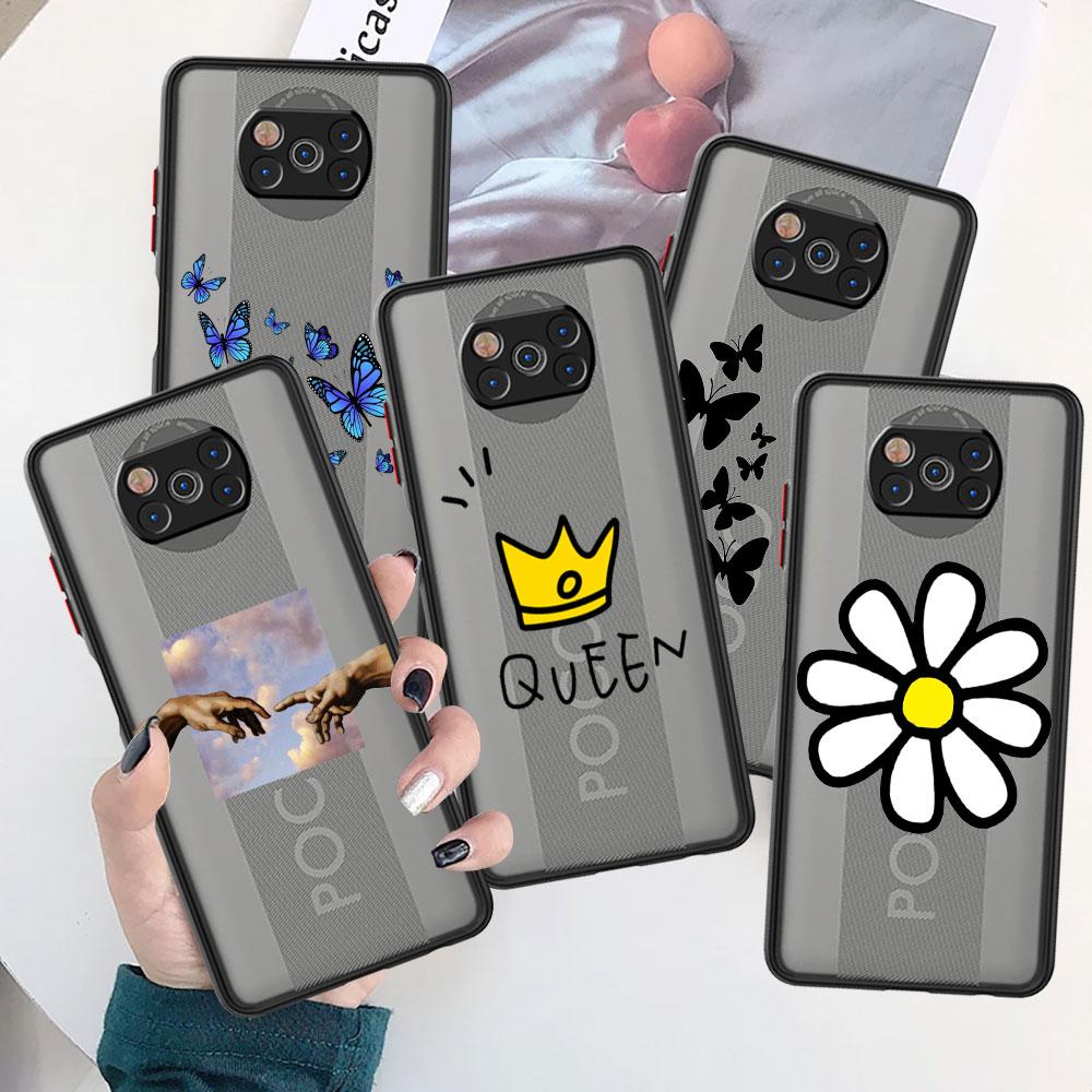 Чехол Сердце из Цветов для Xiaomi Mi Poco X3 NFC M3 11 10 12 9T 11T 10T Pro Note 10 Lite Матовые Твердые Чехлы для Телефона
