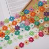 25mm Daisy Flower Lace Trim Colorful Embroidered Ribbon For DIY Crafts Sewing Supplies Knitting Wedding Handmade Patchwork