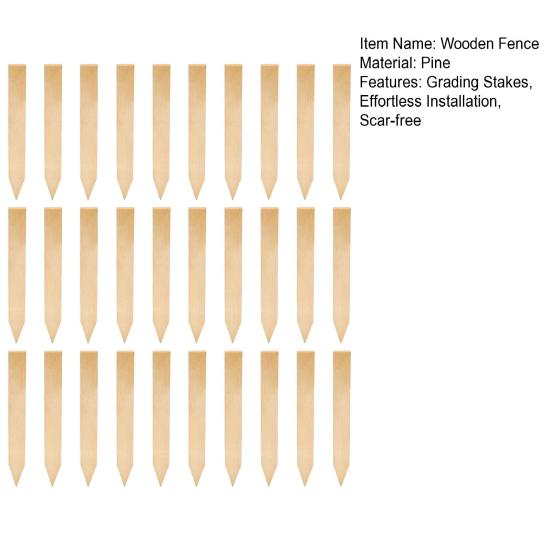 30 шт. деревянных садовых колышков, колышки для оценки и обследования, ландшафтные колышки для поддержки растений, садовых ограждений, границ обследования, базовых линий