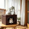 Plastic Girl and Cat Sculpture 3D Printed Girl Cat Ornaments  Desktop Use