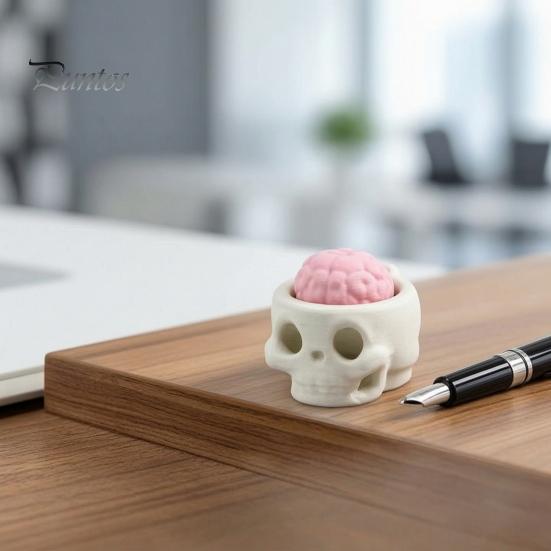Игрушки для снятия стресса на работе 3D-печатный череп, мозг, кликер для клавиатуры, мешочек с колпачками клавиш для снятия стресса, жесткие гаджеты для стола хардкорного геймера, брелок, креативное средство для концентрации