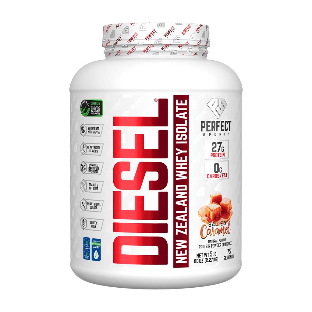 PERFECT Sports, Diesel, New Zealand whey isolate, salted caramel, 2.27 kg (5 lbs)