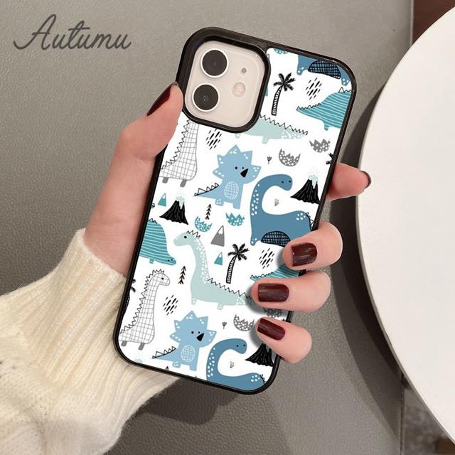 Чехол для телефона Baby Dino для iPhone 17 Air 15 16 16e 11 12 13 14 Pro Max Plus Cover coque Fundas Shell