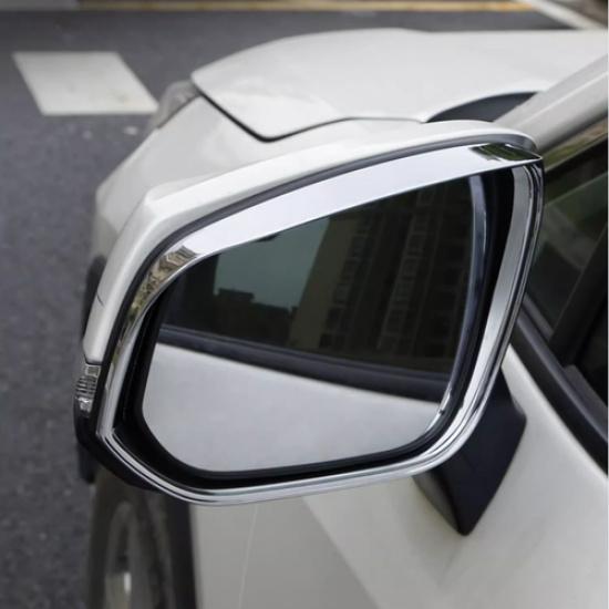 For Toyota Highlander 2015- Chrome Rearview Mirror Rain Eyebrow Cover