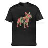 French Bulldog Flower Funny Dog Silhouette Floral Gift Unisex Sweatshirt Crazy Summer Tops T Shirt Newest Cotton Unisexs Tshirts
