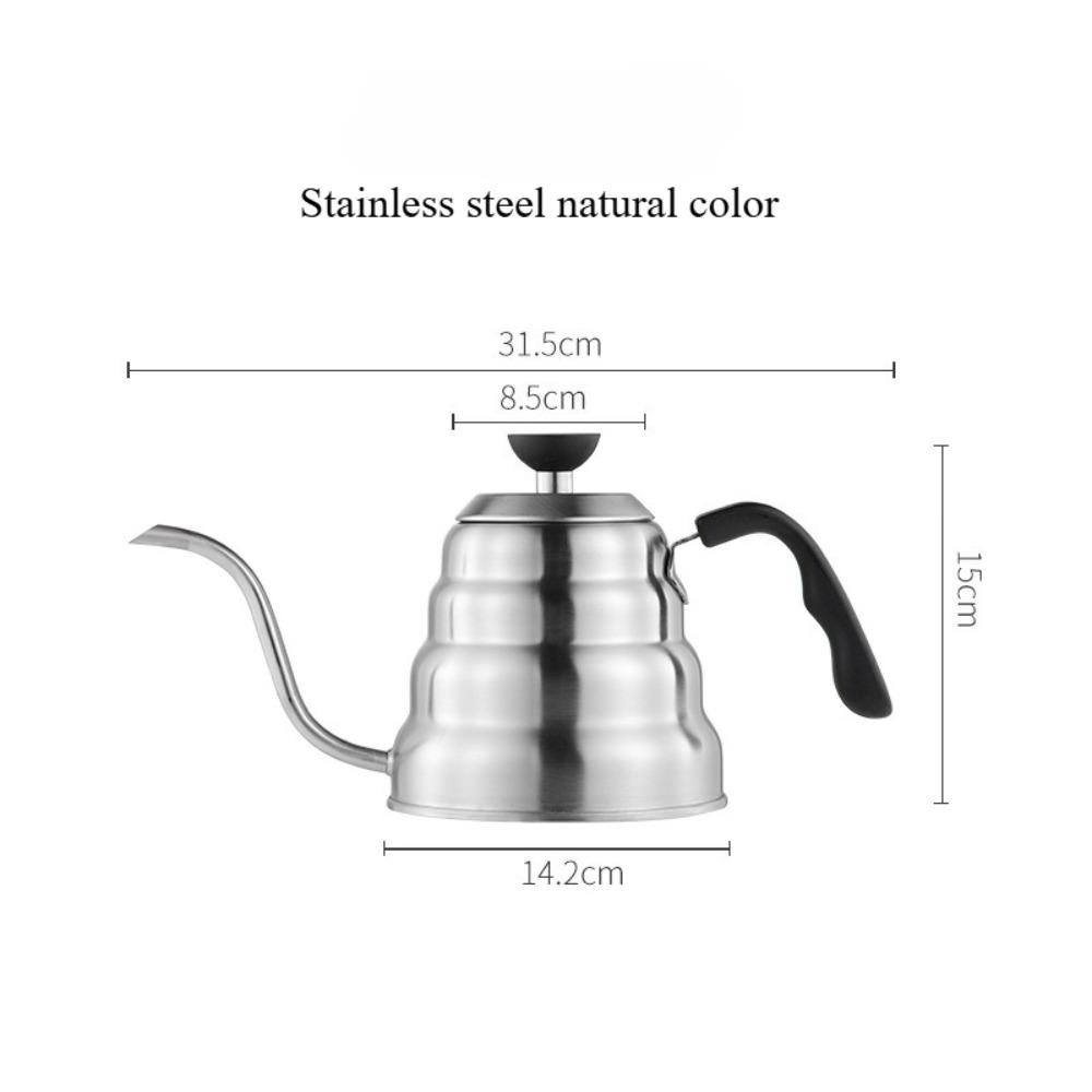 304 Stainless Steel Pour Over Coffee Kettle, Cloud Drip Kettle Long Spout Temperature Control for Drip Coffee Brewing KFS-007