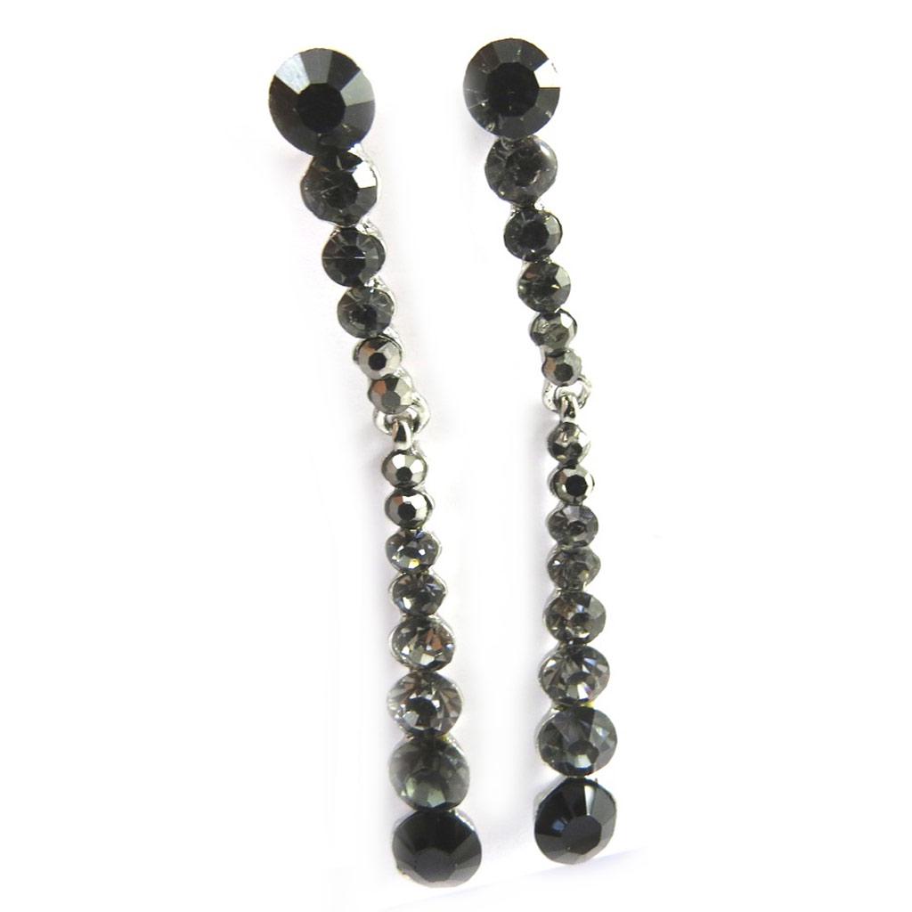 Les Trésors De Lily [N3131] - Дизайнерские серьги "Сисси" серо-черный