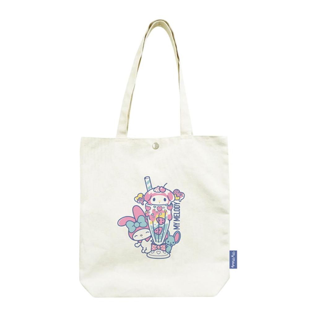 K Company Sanrio Characters Canvas Tote Bag, My Melody, CHT5-MM, H36.5 X W35 X D8cm
