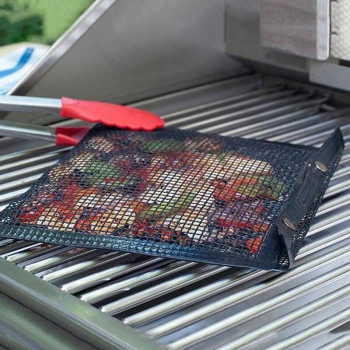 Sac de cuisson antiadhésif en maille réutilisable Barbecue fruits et légumes sac de stockage de viande Barbecue chaleur