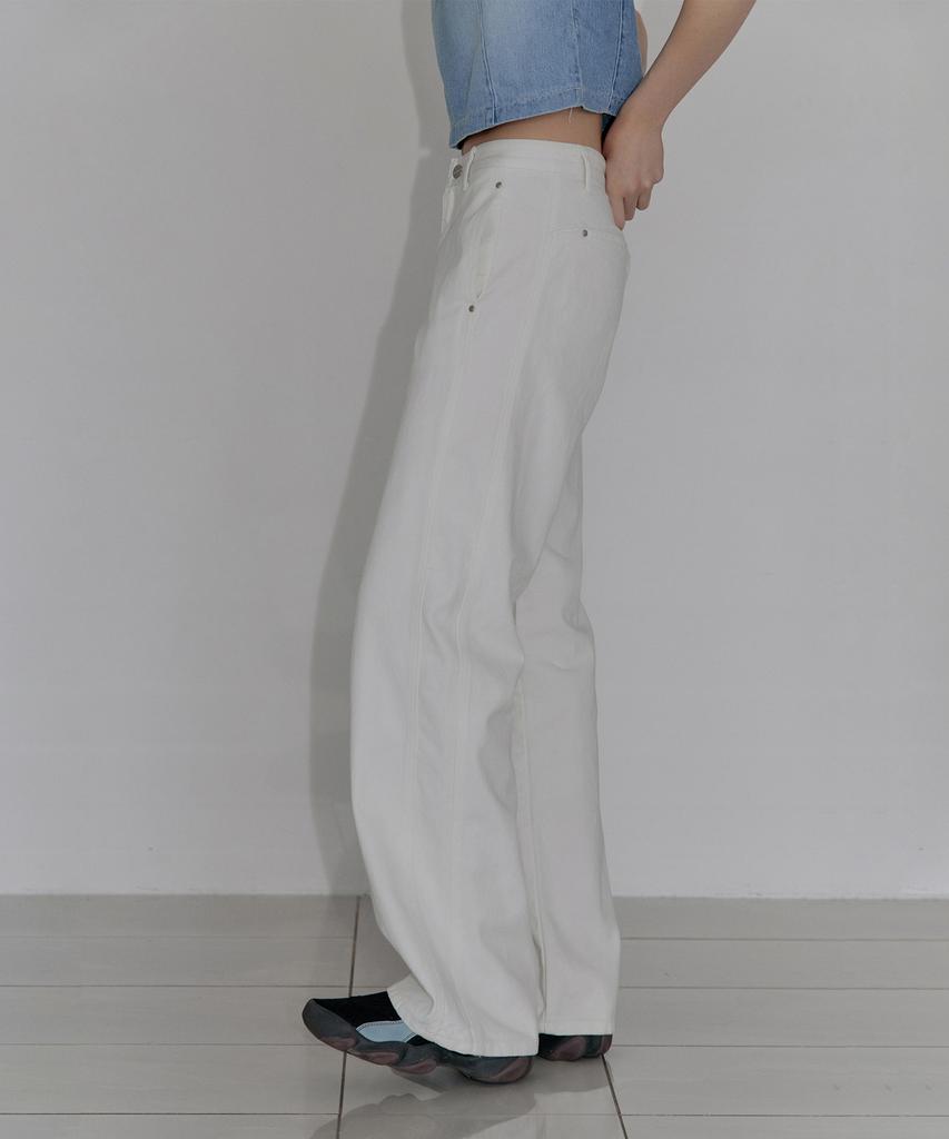AUTHENTI Rivet Cotton Pants_White