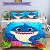 3pcs Shark Bedding Set Duvet Cover Closure Includes 1 Duvet Cover & 2 Pillowcases, Soft and Comfortable for All Seasons.