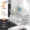 Dish Drying Rack With Drainboard Detachable Stainless Steel 2 Tier Large Dish Racks Drainer Sink Organizer With Utensils Holder