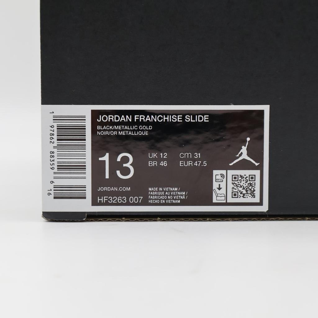 HF3263-007 Nike Jordan Franchise Шлепанцы Черный Металлик Золотой (Мужской)
