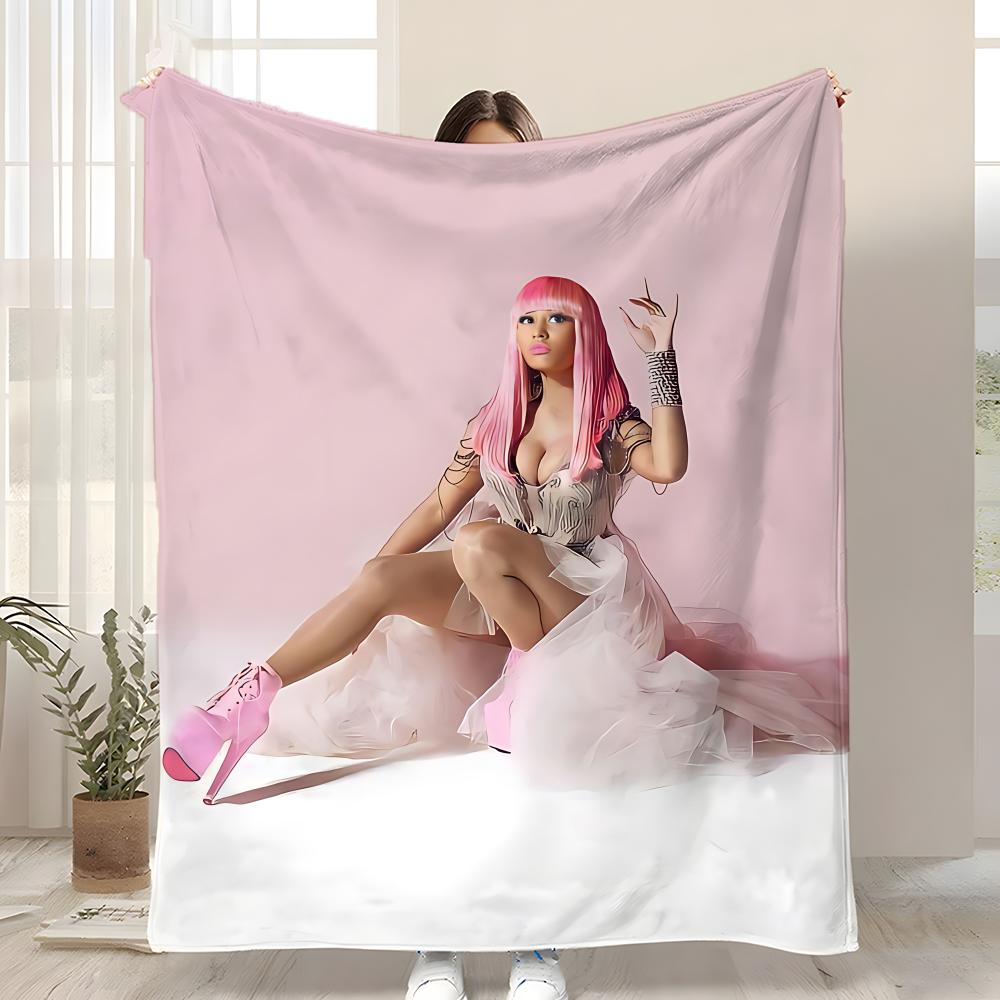 N-Nicki Minaj Album Pink Friday Throw Kid-Friendly Flannel Throw Blanket Soft Warm Anti-Static Washable All Season