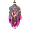 130*130cm Russian National Square Scarf Women Luxury Floral Print Fringed Ukrainian Shawl Babushka Handkerchief Head Wraps