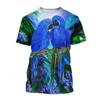 Fashion New Color Parrot Graphic T Shirts For Unisex Summer Trend Casual Tees Harajuku Printed O-neck Short Sleeve Top