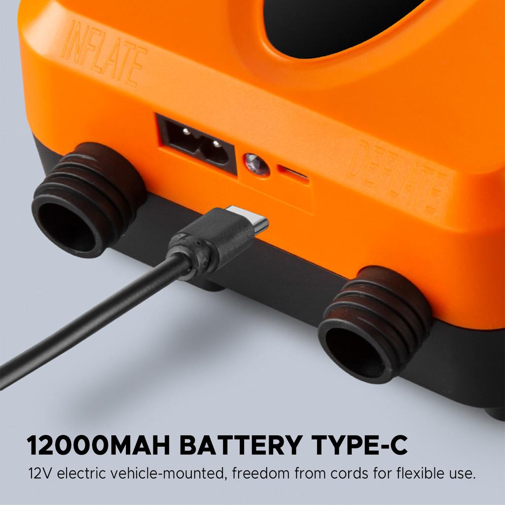 SUP Electric Pump for Paddle Board Portable Rechargeable Touchscreen Control with LED Light Inflator and Deflator for