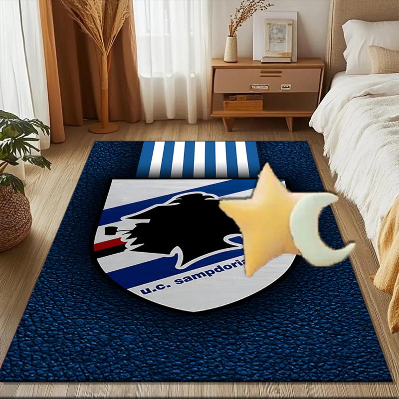 Sam-pdoria Team Emblem Rug for Living Room, Game Rooms, Office, Bedroom, Office Floor Mat Playful Design, fan gifts Christmas decor