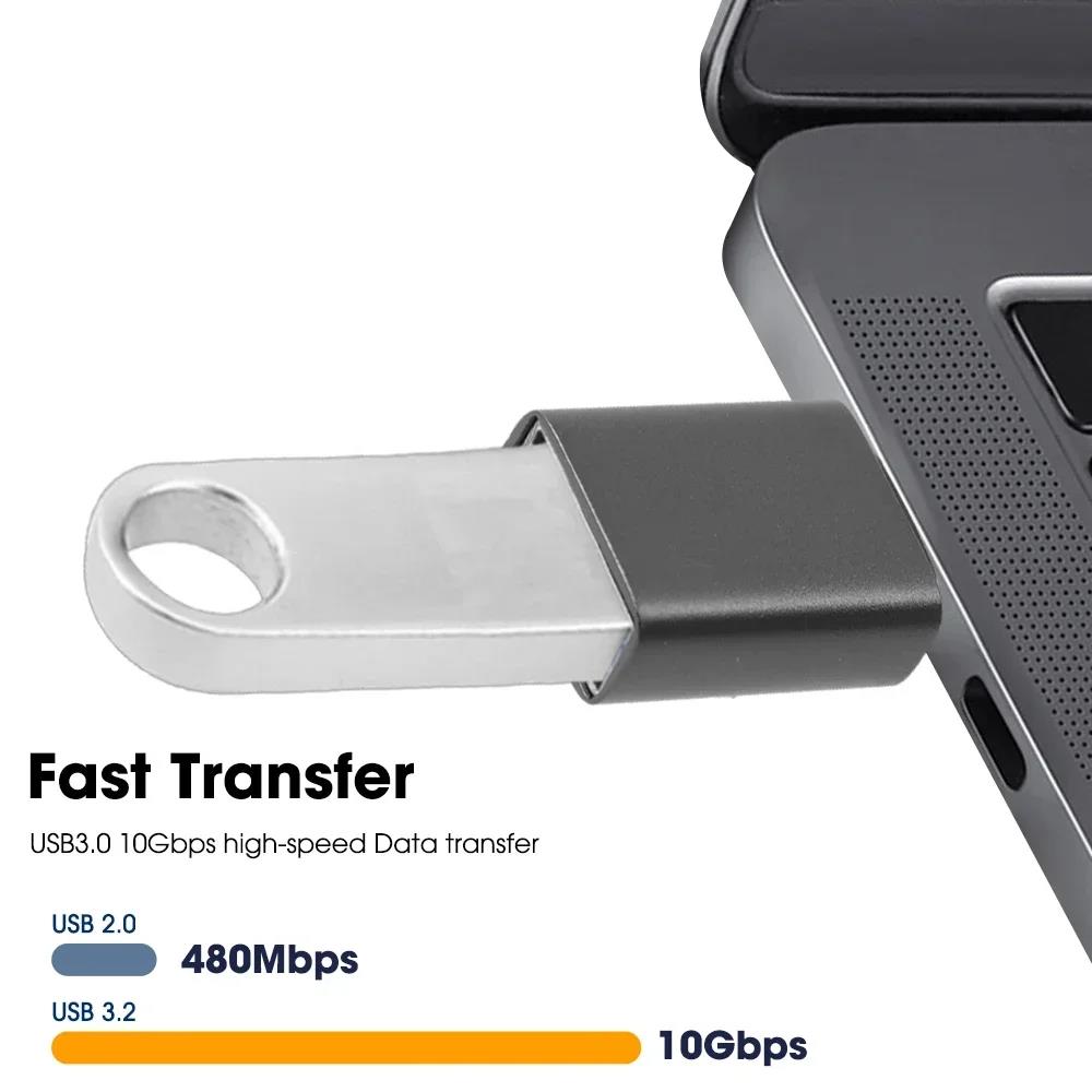 10Gbps USB 3.2 OTG Converter Type C Male to USB A Female Charging Data Adapter for Macbook Air Pro Air Huawei Xiaomi Samsung 3