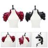 Women Renaissance Elizabethan Ruffle Fake Collar Vintage Shoulder Wrap Lace-Up Detachable Shrug Shawl Steampunk Costume