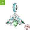Green Dripping Moth Diy Necklace Bracelet Pendant S925 Silver Beaded Accessories