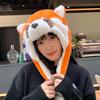 Cute Cartoon Raccoon Plush Female Winter Outdoor Skiing Warm Cold Ear Protection Pullover Cap Student