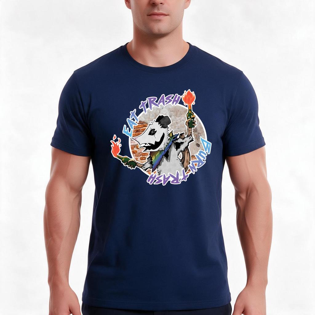 Eat Trash Burn Trash Tshirt Summer Casual Cotton Tee Oversized Streetwear Tops Vintage Graphic Print Unisex Unisex Unisex