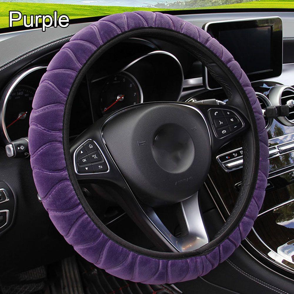 Автомобильный стайлинг Зимний противоскользящий чехол на руль автомобиля Мягкий трехмерный теплый плюш