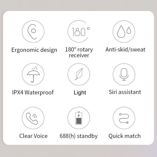 1 шт. Беспроводные наушники-вкладыши с Bluetooth-совместимостью 5.0, гарнитура для бизнеса без помощи рук