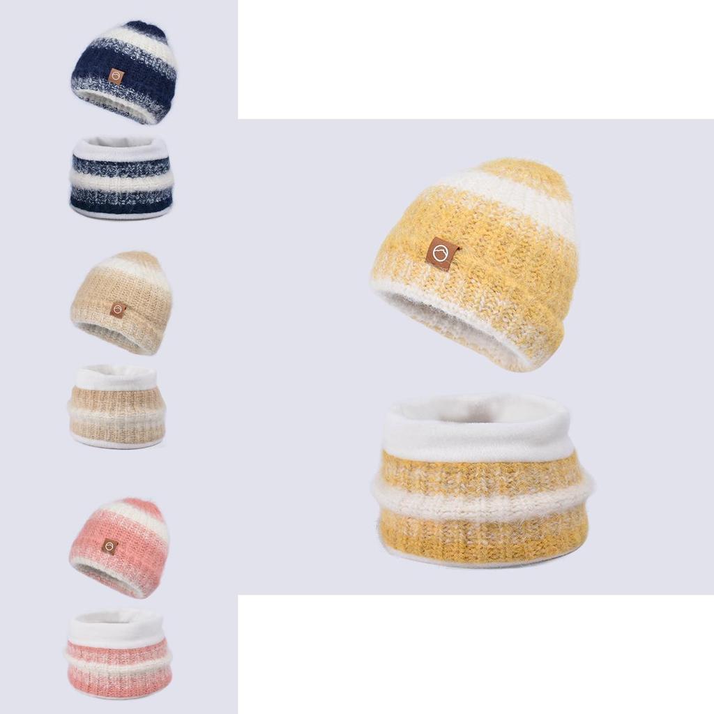 Childrens Knit Beanie Hat Set With Windproof Ear Protection For Winter Outdoor Use