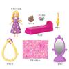 Mattel Disney Princess Rapunzel and the Tower (Stacking Castle Series! Mini Doll) Dress-Up Doll House Pretend Play Playset with 1 Mini Doll, Ages 3 an