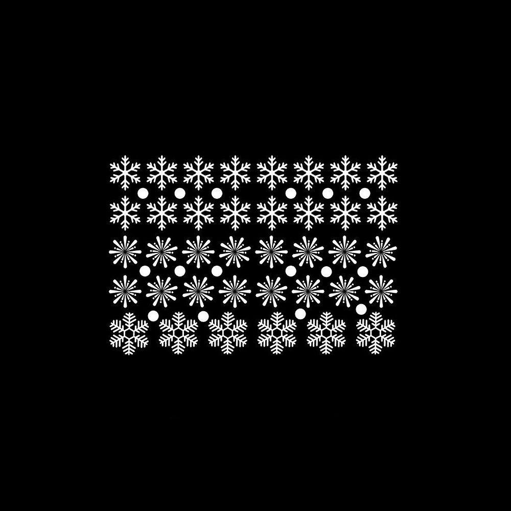 Decoration Winter Mural Shopwindow Ornament Snow Flakes Decals Wall Art Christmas Window Stickers