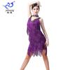 Latin Dance Dress Sequin Fringe V-Neck Stage Performance Costume Women