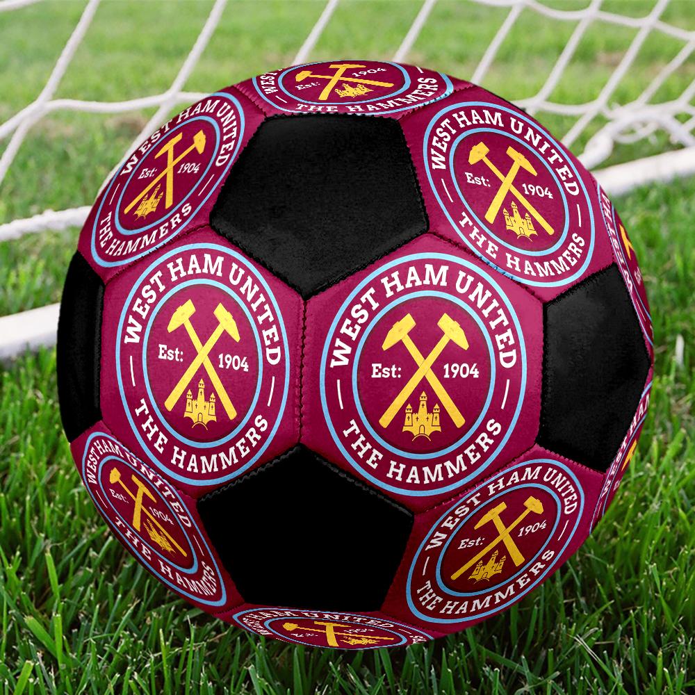 Футбольный мяч для мини-футбола West Ham United, разноцветный, машинная строчка, ПВХ, размер 5, готов к командным тренировкам и соревнованиям, прочный, с высоким отскоком, крутой спортивный подарок
