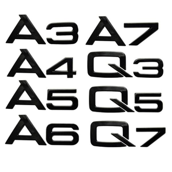Наклейка на багажник автомобиля с наклейкой для Q7 4L 4M Q5 Q3 A3 8V 8P A4 B7 B8 A5 B9 A6 C6 A7 C8 A8 S1 S3 S4 S5 S6 RS3 RS4