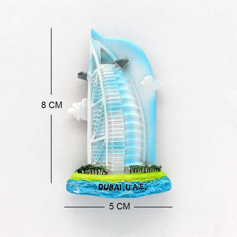 3D магниты на холодильник Дубай парусный спорт el сувенир магнитная паста на холодильник украшение дома Дубай архитектура Коллекция Подарки