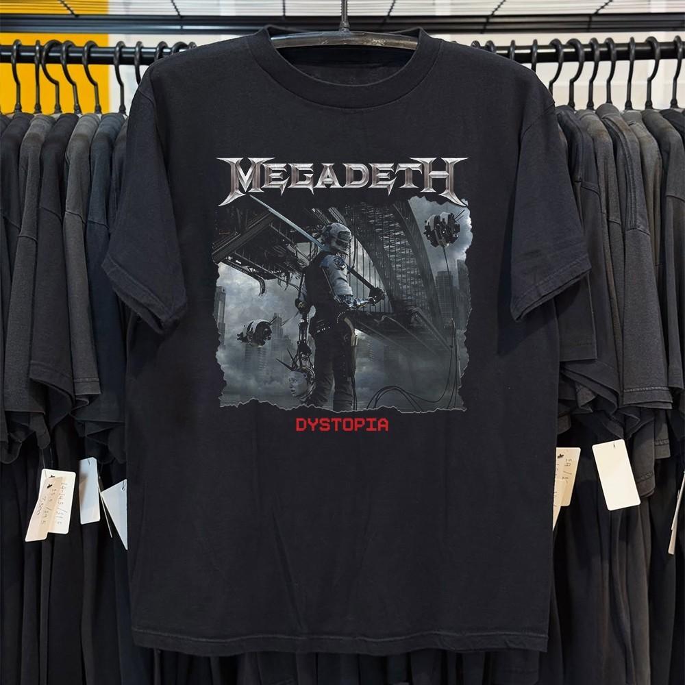 Megadeth Dystopia Унисекс Черная Футболка Размер S-5XL
