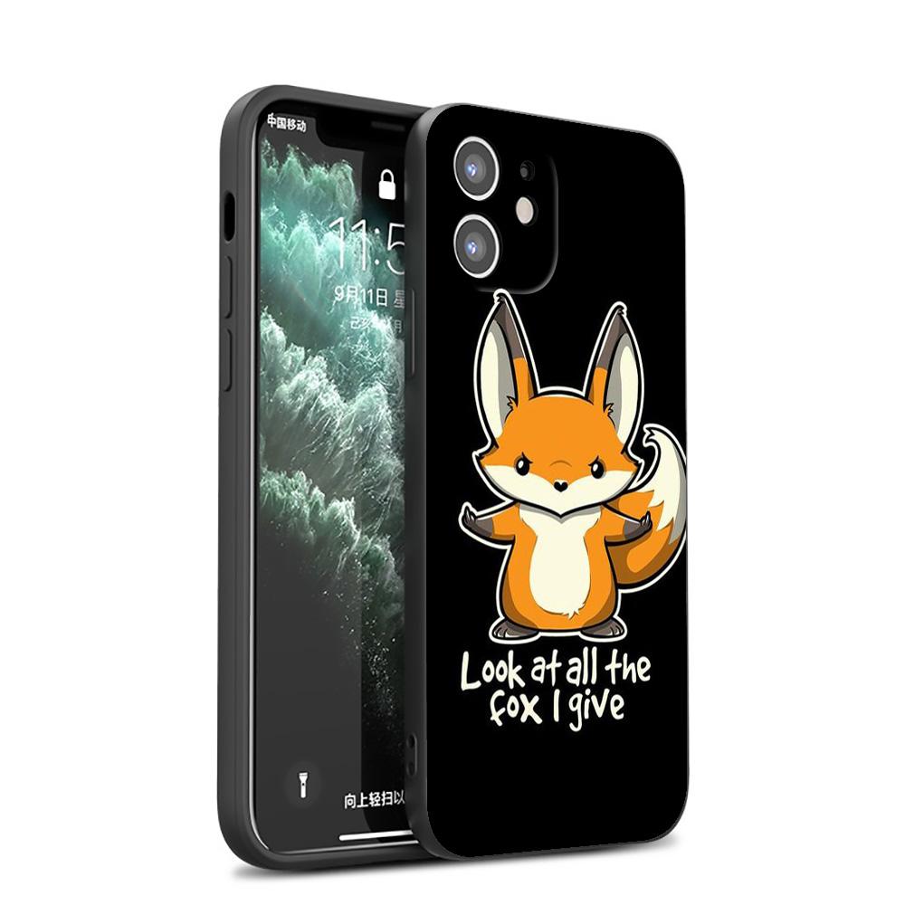 GX110 Kawaii Cute Fox силиконовый мягкий чехол для iPhone 13 12 Mini 11 Pro XS Max XR X 8 7 6 6S Plus 5 5S SE 2020