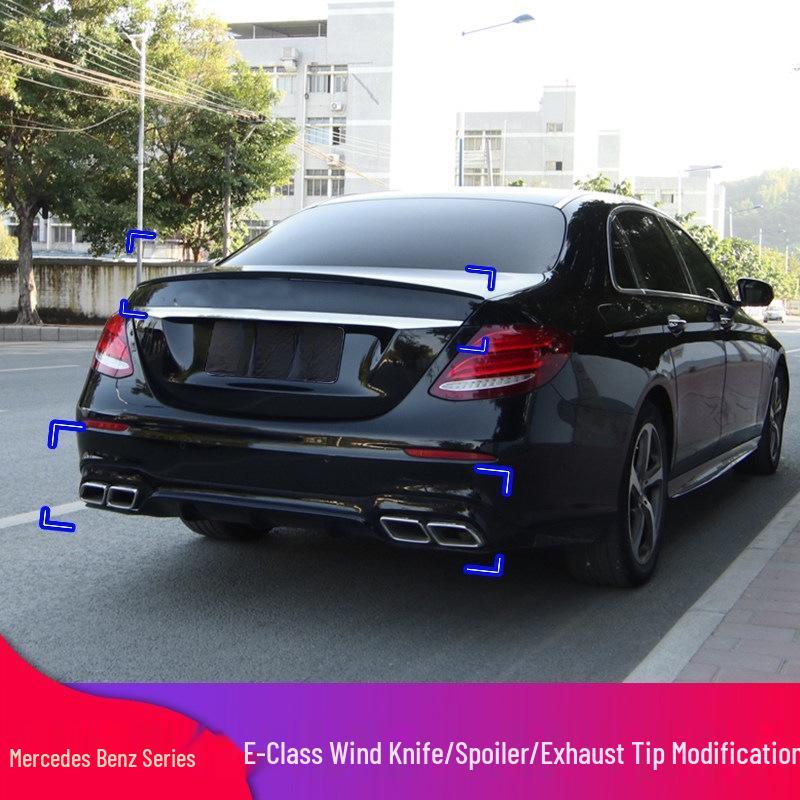 Mercedes-Benz E-Class E260L/E300L AMG Wind Deflector, Front Lip, Rear Spoiler, Diffuser, Tailpipe & Mirror Covers
