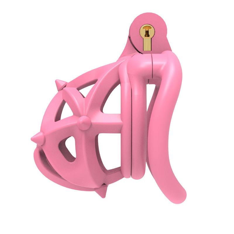 Removable Soft Spike Chastity Cage with 4 Size Rings Breathable Penis CB Lock Sissy Restraint Device Adults Sex Toys Cock Cage