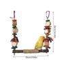 Bird Swing Parrots Cage Toy Swing Set Wooden Corncob Training for Small Size Birds Parrots Playstand Set
