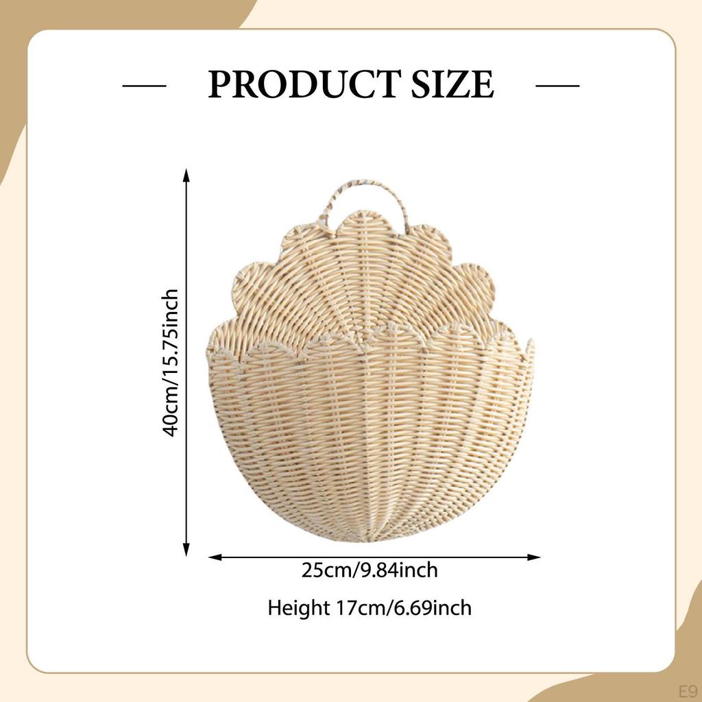 Настенная подвесная корзина для хранения Имитация ротанга Спальня Многофункциональная для цветов