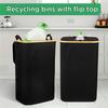 1 Set Kitchen Recycling Bin & Storage Bags, Kitchen Recycle Bin,100L Large Capacity Bottle Recycle Bin With Removable Tote Bags,