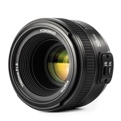 Объектив с одной фокусировкой YONGNUO Nikon YN50 мм, полноразмерный, совместимый с байонетом Nikon F. Стандартные объективы D5, D4, D810, D800, D750, D300, D7. Совместим с серией F1.8N,
