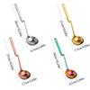 Anti Scalding Stainless Steel Soup Spoon Long Handle Oil Filter Skimmer Spoon  Cooking Essential
