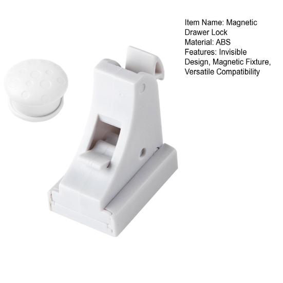 Child Safety Magnetic Drawer No Drilling Easy Installation Invisible Design Secure Drawer Lock Invisible Baby