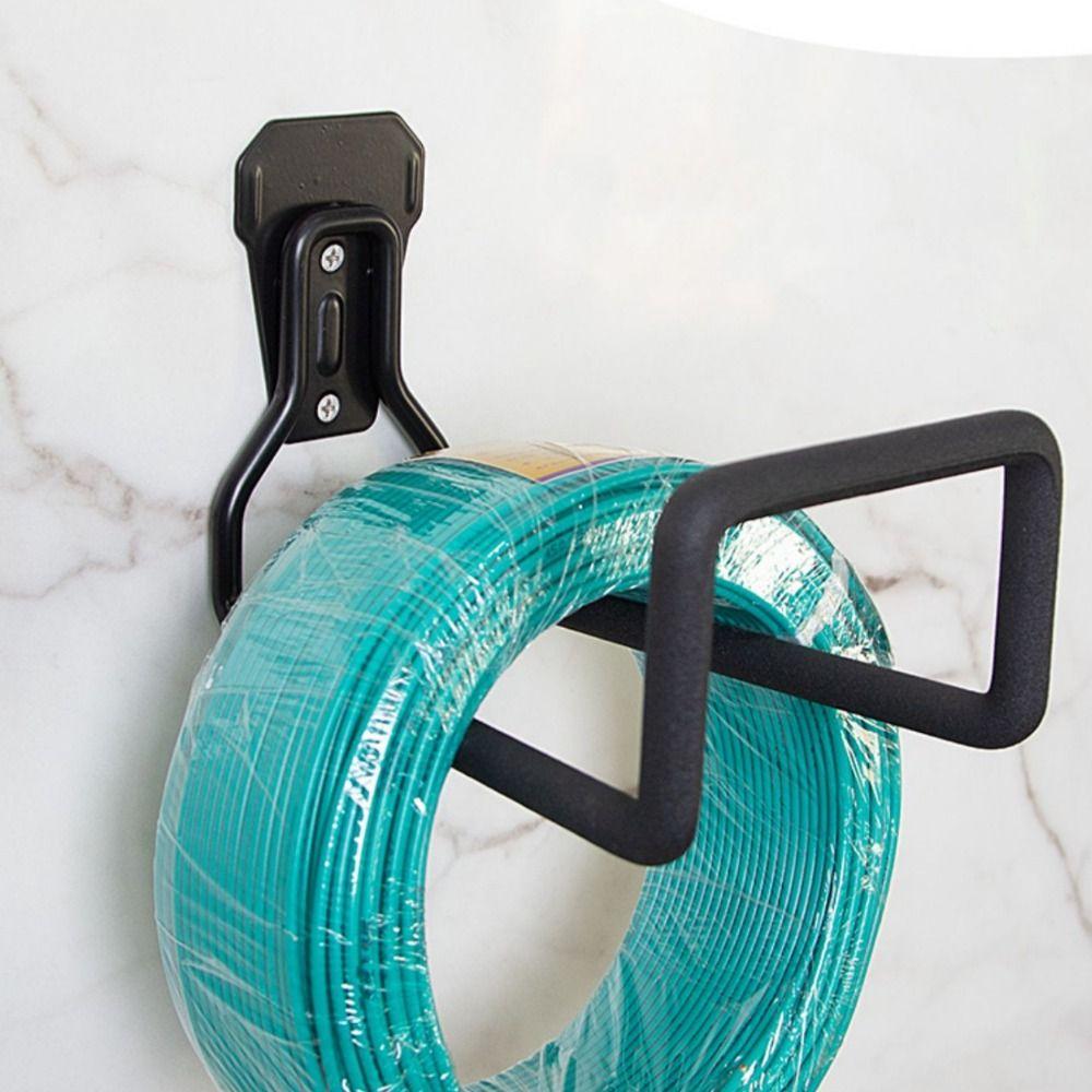 Wall Mounted Hose Hook Bracket Iron Pipe Reel Rack Metal Hose Holder for Air Hydraulic Hose