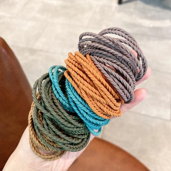 50 шт. эластичные резинки для волос без повреждений, простые стильные держатели для хвостиков, тонкие толстые аксессуары для волос для девочек