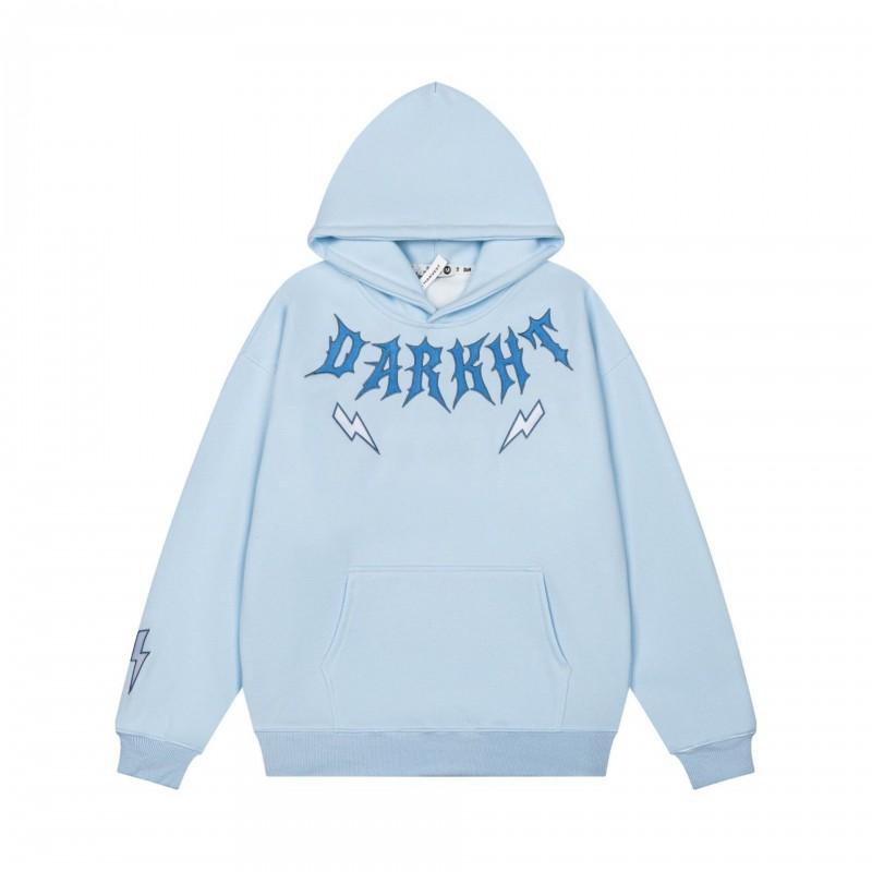 Vintage Street Style Hooded Sweatshirt Loose Drop Shoulder Letter Print Casual Long Sleeve Top Unisex Women